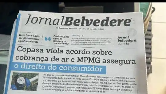 Copasa viola acordo e leis, causando ônus aos consumidores com cobrança de ar